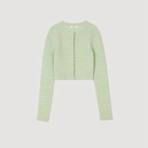 Sandro Vert Amande Cardigan - Picture 4 of 7
